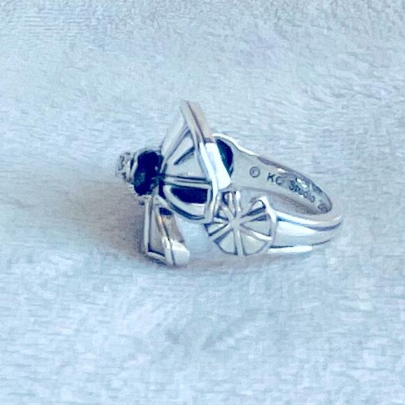 Frog On Lily Pad KC Studio 2011 Barry Kieselstein Cord Sterling Silver Ring - Picture 11 of 15